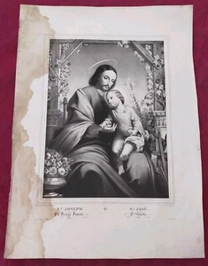 Lithographie 19. Jahrhundert: St. Joseph und St. José - Bild 1 von 7