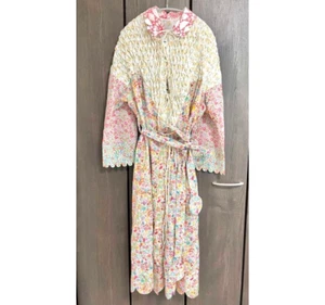 Horror Vacui Shirt Dress Small Small Flowers Pattern Floral Collared Size Free - Picture 1 of 7