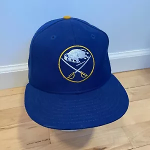 Vintage Buffalo Sabres Hat New Era 100% Wool Made in USA Size 7 1/4 - Picture 1 of 11