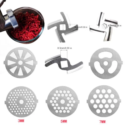 Acciaio inox tritacarne piastra disco trituratore lama macinacarne parti cucina - Immagine 1 di 4