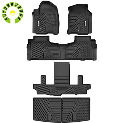 Floor Mats Liner Set for 2021-2026 Chevy Tahoe GMC Yukon Bucket Seat All Weather - Image 1 of 4