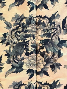 Vintage Ralph Lauren Dragon Nanking Comforter Blue/White Chinoiserie FULL SIZE - Picture 1 of 10