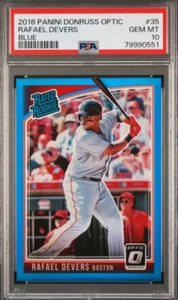 Rafael Devers 2018 Donruss Optic Blue #35 - Rookie - PSA 10 (RC) /149 - Bild 1 von 2
