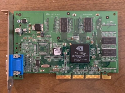 PNY NVIDIA GeForce2 MX 200 (VCD001542-01). 32MB DDR SDRAM AGP 4x/8x Graphics. - Image 1 of 3