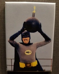 Batman vs the Bomb Adam West - Refrigerator / Fridge / Locker Magnet 2 x 3 inch - Picture 1 of 1
