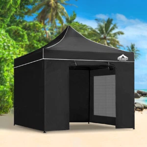 Outdoor Gazebo Pop Up Tent Shade Marquee BBQ Wedding Party Function Event Black - Picture 1 of 19