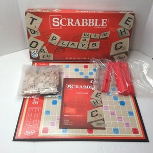 Hasbro Scrabble Classic Scrabble Crossword Game 2013 Wood Tiles USA - Picture 1 of 11