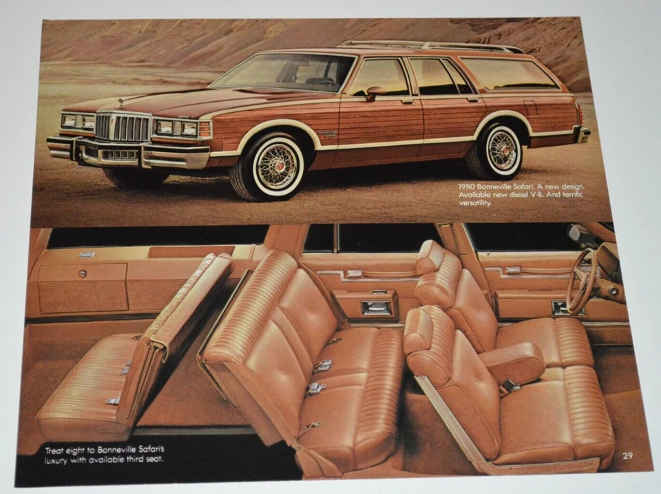 1980 PONTIAC BONNEVILLE SAFARI ORIGINAL DEALER ADVERTISEMENT PRINT AD 80 WAGON - Image 1 of 1
