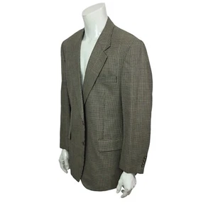 Jos. A. Bank Men's 46L Tan Herringbone Silk Wool Blazer Sport Coat - Picture 1 of 12