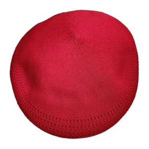 Kangol Tropic 502 Ventair Red Knit Hat/Cap Newsboy Size Medium Great Britain - Picture 1 of 3