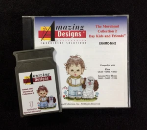 Morehead Kids Collection 2 Embroidery Designs Card for Janome Elna & Kenmore - Picture 1 of 9