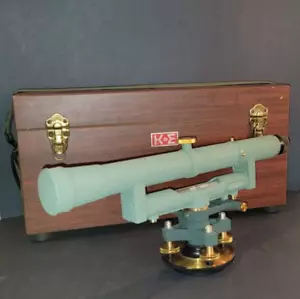 Vintage Keuffel & Esser K&E Dumpy Level - Transit with Wood Case - Picture 1 of 24