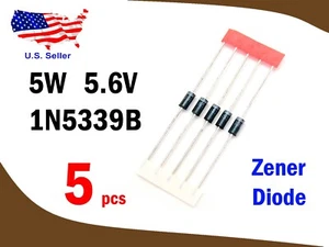 5W 5.6V Zener Diode 1N5339B (5 pcs) - Free & Fast shipping - Picture 1 of 1