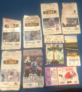 LOT OF 9 LSU TICKETS 78' 94' 03' 13' ALABAMA AUBURN OLE MISS GEORGIA UL MONROE - Bild 1 von 10