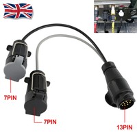 13 Pin to 7 Pin Adaptor Trailer Extension Lead Caravan Towing Socket Plug Board