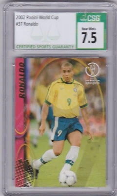 2002 PANINI WORLD CUP RONALDO RC #37 CSG 7.5 NM Free Shipping! - Image 1 of 2