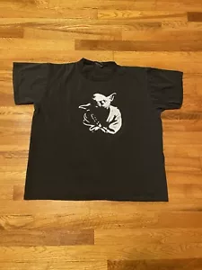 90s Star Wars Yoda Vintage T-shirt Rare Movie Promo Nerd Large - Picture 1 of 6