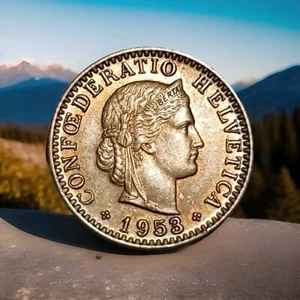20 Rappen 1953 B Kursmünze Schweiz - Stempelglanz (Top-Stück) / gekapselt - Bild 1 von 4
