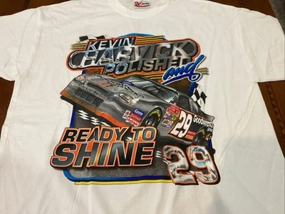 2002 Vintage NASCAR Kevin Harvick Goodwrench Polished Jumbo Print Shirt NOS Lrg - Image 1 of 4
