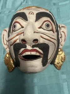 Hand-Carved Wooden Mask from Bali - Unique Antique Art Piece - Picture 1 of 4