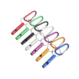Durability Whistle Compacts Carabiner Attachments For Campers Preparedness - Picture 1 of 8