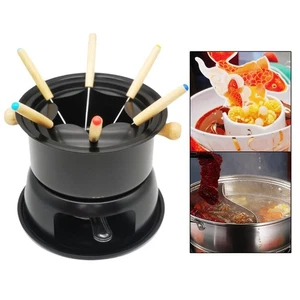 Removable Fondue Set Kitchen Tools with 6 Forks Mini Multifunctional Hot Pot - Picture 1 of 7