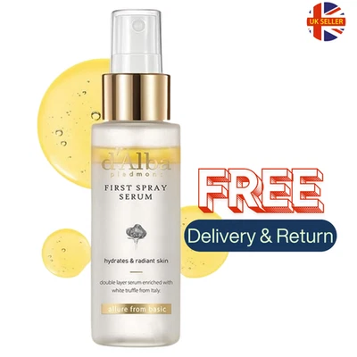 D'Alba Italian White Truffle First Spray Serum, Vegan Skin Care, Hydrating 50 ml