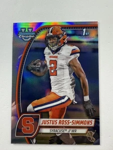 2024 Bowman U Chrome No. 109 Justus Ross-Simmons Refractor - 1st Bowman NCAA - Picture 1 of 3