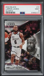 2022 Panini Black Quartz #31 LeBron James 6/8 PSA 9 MINT (Jersey Match) - Picture 1 of 2