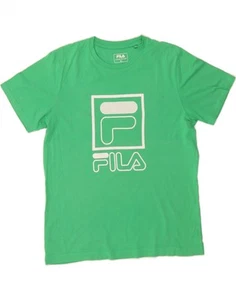 FILA Mens Graphic T-Shirt Top XL Green Cotton DA43 - Picture 1 of 4