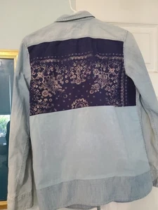 DENIM & SUPPLY RALPH LAUREN Bandana Paisley Chambray Shirt Womens Size Medium - Picture 1 of 7