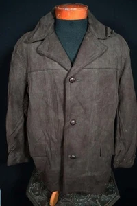 Vintage Men's 1970's Brown Suede Coat Size XL Excellent Condition - Picture 1 of 3