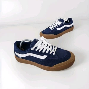 Vans Berle Pro Shoe Skateboard Suede Canvas Navy Blue Lace Up Low Top Men’s 9.5 - Picture 1 of 7