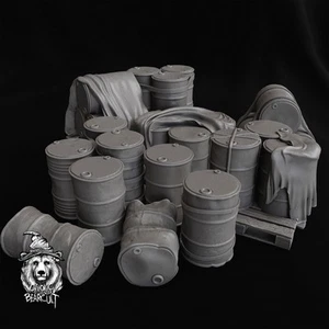 Wargaming Terrain Props Barrels Set Various Scales Historical Wargaming - Picture 1 of 11