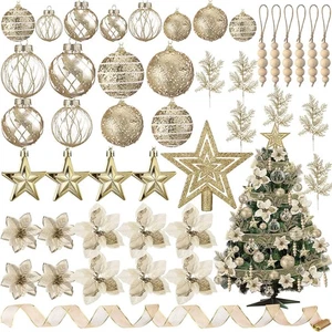 Jenaai 89 Pcs Gold Christmas Tree Decorations Set, Christmas Tree Ball Orname... - Picture 1 of 7