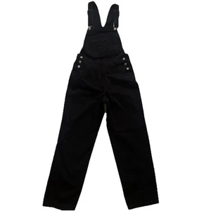 John Galt Overalls Brandy Melville Haley Black Denim Overalls Straight Leg Sz Sm - Picture 1 of 7