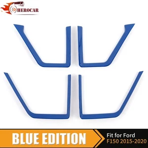 Cubierta de tira de altavoz de puerta lateral azul 4 piezas para accesorios Ford F-150 2015-20 - Imagen 1 de 8