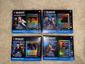 Magic The Gathering - (4) Doctor Who Commander Decks - Full Set - NEW - Picture 1 of 8