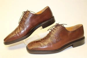 Mezlan Spain Made Mens Size 10.5 M Genuine Ostrich Skin Dress Oxford Shoes - Picture 1 of 24