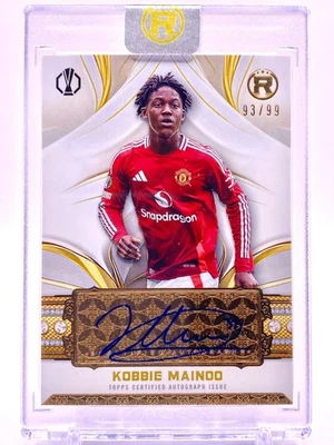 2024-25 Topps Reverence UEFA Auto Kobbie Mainoo/99 Manchester United #RA-KM Foto 1 de 2