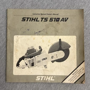 Vintage Stihl TS 510 AV CutQuik Instruction Manual & Parts List (#1) - Picture 1 of 3