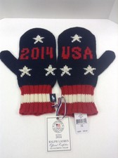 Polo Ralph Lauren 2014 US Olympic Team Wool Mittens Sochi Men S M $98 NWT New 