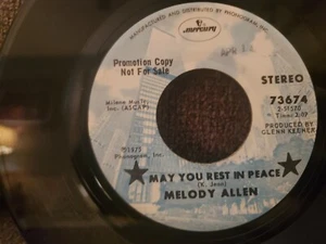 MELODY ALLEN May You Rest in Peace 45 RECORD R&B SOUL - Imagen 1 de 2