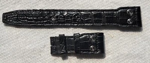 Authentic IWC Pilot Black Leather Watch Strap 86886 OBV 22/18mm, 56+144mm OEM - Picture 1 of 2