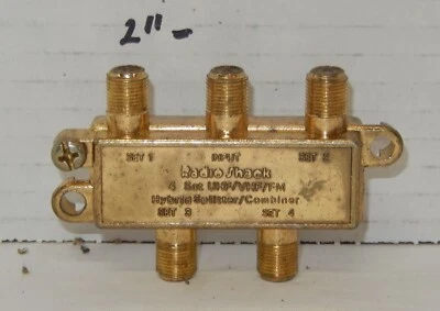 Radio Shack 4 Sct UHF-VHF-FM 4 Way Hybrid SPLITTER COMBINER - Image 1 of 2