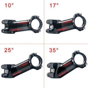 TOSEEK Bicycle Carbon Stem 10/17/25/35 Degree Road Cycling Handlebar Accessory - Picture 1 of 20