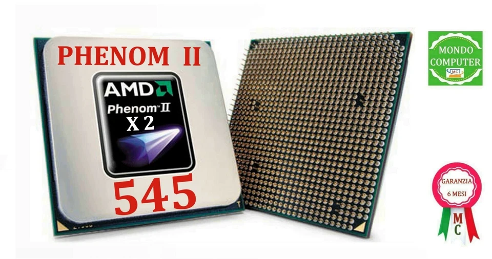 PROCESSORE  AMD SOCKET AM2+/AM3  PHENOM II 545 3,0 GHZ  HDX545WFK2DGI - Immagine 1 di 1
