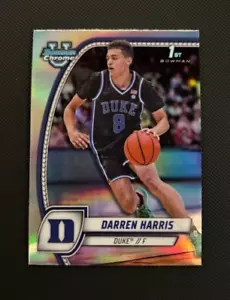 2025 Topps Bowman U Chrome 1st Darren Harris Refractor Duke #18 - Bild 1 von 2