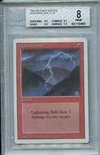 MTG Revised Lightning Bolt BGS 8.0 (8) NM-MT Magic Card Amricons 0955