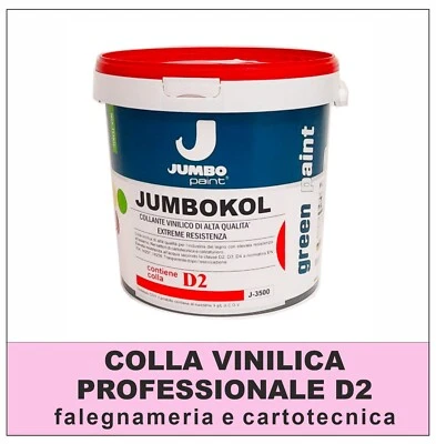 JUMBO PAINT Colla Vinilica JUMBOKOL D2 Standard Ad Uso Professionale Falegnameria 5 Kg